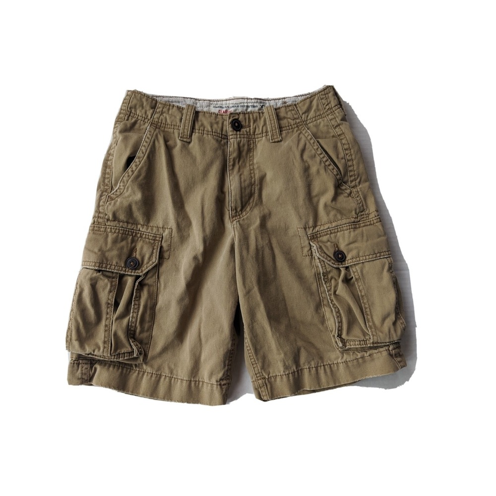 American Eagle Cargo Shorts Mens 28 Beige Outdoors Cotton Classic